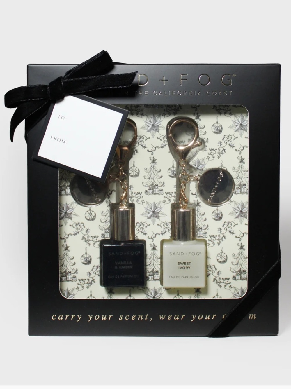 SAND + FOG Bag Charm Perfume Oil Rollerball Set - Vanilla & Amber / Sweet Ivory